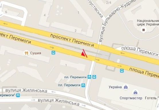 Схема рекламной плоскости по адресу Победы пр.