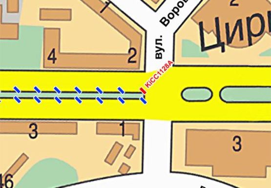 Схема рекламной плоскости по адресу Победы пр.