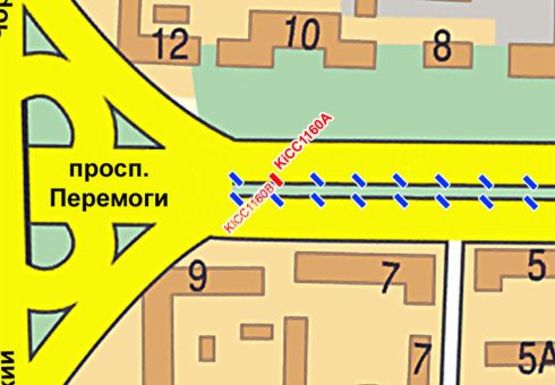 Схема рекламної площини за адресою Победы пр.
