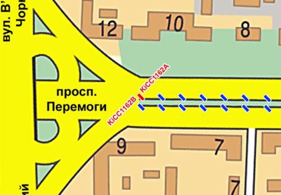 Схема рекламної площини за адресою Победы пр.