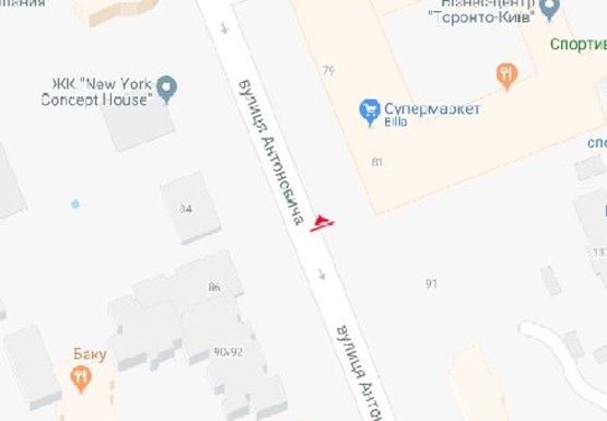 Схема рекламной плоскости по адресу Антоновича ул., 81