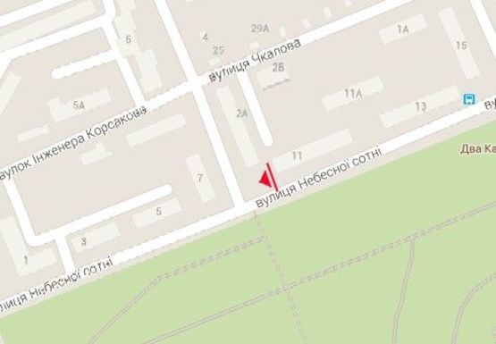 Схема рекламної площини за адресою Небесной сотни ул. - Тираспольская ул.