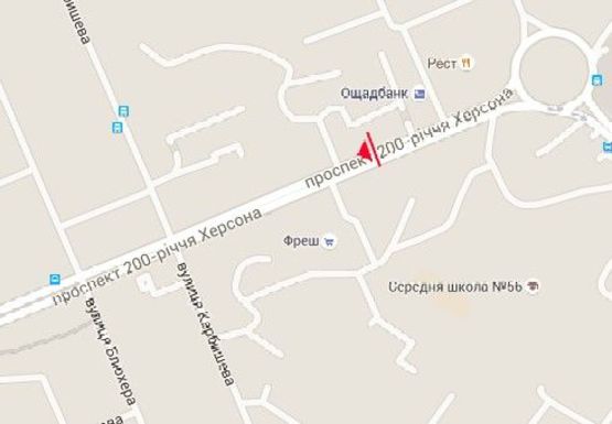 Схема рекламної площини за адресою 200 лет Херсона ул., 41