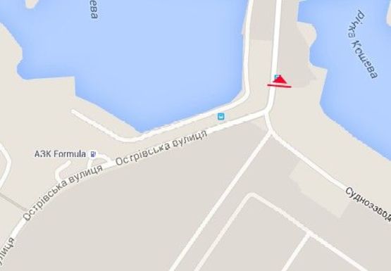 Схема рекламної площини за адресою Островская ул. - Суднозаводская ул.