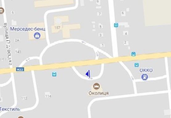 Схема рекламной плоскости по адресу Ровенская ул., 154, возле бара "Околица"