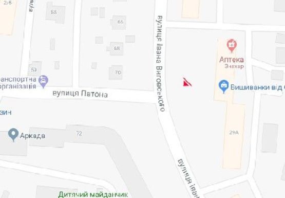 Схема рекламной плоскости по адресу Выговского ул. - Патона ул.