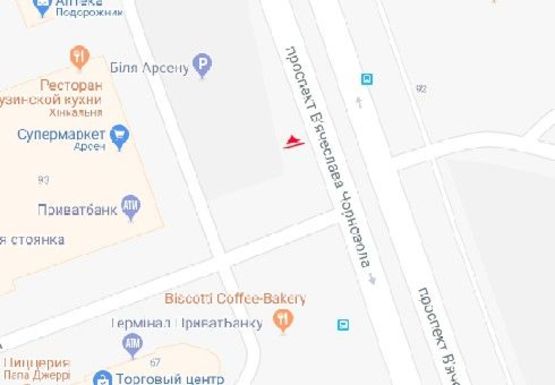 Схема рекламной плоскости по адресу Чорновола пр., 101 - Панча ул.