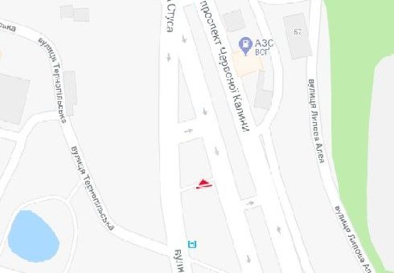 Схема рекламной плоскости по адресу Стуса ул. - Красной Калины пр.