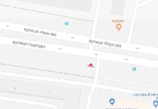 Схема рекламной плоскости по адресу Наукова ул.