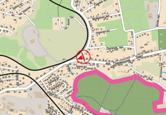 Схема рекламной плоскости по адресу Богдановская ул. - Глинянский Тракт ул.