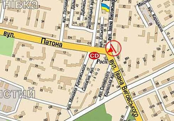 Схема рекламной плоскости по адресу Выговского ул. - Патона ул.