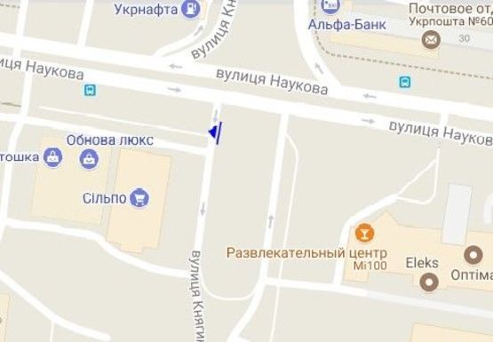 Схема рекламной плоскости по адресу Научная ул., 35, 2 справа, на стоянку перед с-т СИЛЬПО