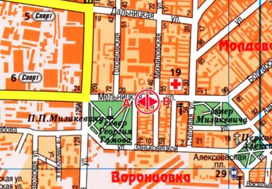 Схема рекламної площини за адресою Мельницкая ул. - Михайловская ул., 5