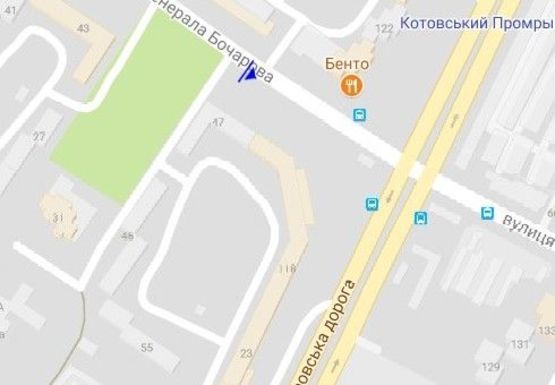 Схема рекламної площини за адресою Генерала Бочарова ул., 47