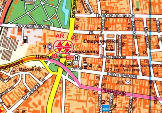 Схема рекламной плоскости по адресу Балковская ул., 56