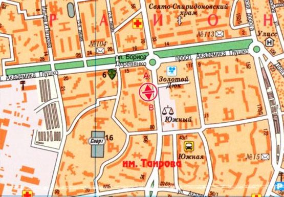 Схема рекламної площини за адресою Академика Королева ул.,74 (рынок Южный)