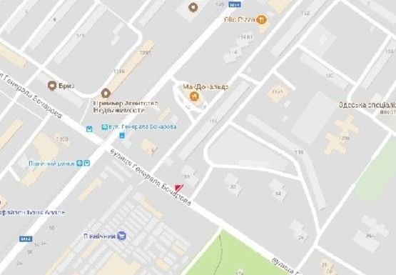 Схема рекламной плоскости по адресу Генерала Бочарова ул., 30 (напротив)