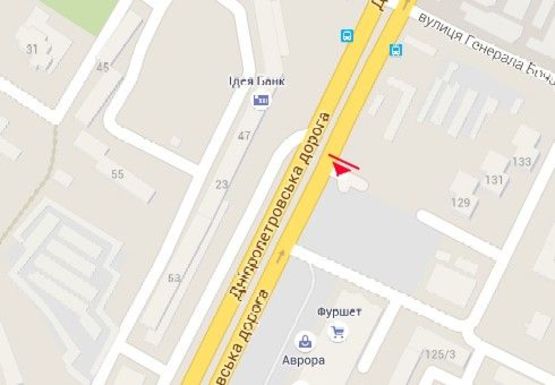 Схема рекламної площини за адресою Семена Палия ул., 129-В