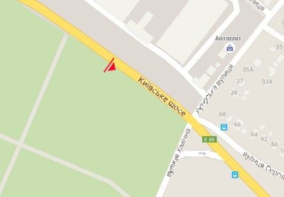 Схема рекламной плоскости по адресу Ленинградское шоссе к ул. Химической