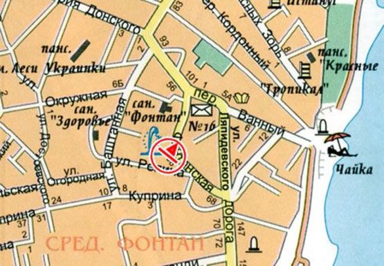 Схема рекламной плоскости по адресу Фонтанская дорога, 64