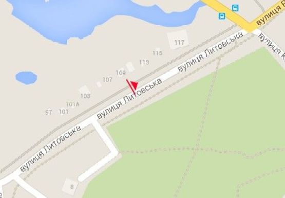 Схема рекламної площини за адресою Набережная ул. - Литовская ул.