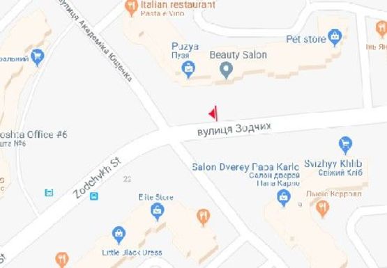 Схема рекламной плоскости по адресу Зодчих ул., 12