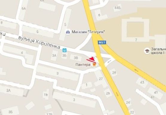 Схема рекламной плоскости по адресу Майдан Короленко, 1