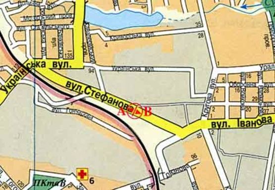 Схема рекламної площини за адресою Стефанова ул., 42