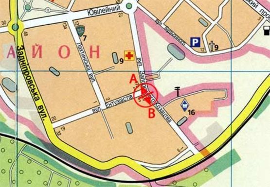 Схема рекламної площини за адресою Запорожского казачества ул. - Энтузиастов ул.