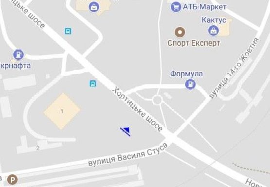 Схема рекламной плоскости по адресу Хортицкое шоссе ул., 2а