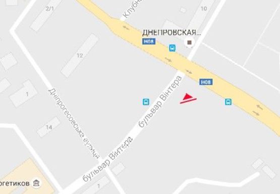 Схема рекламной плоскости по адресу Винтера бул. - Гребельная ул.