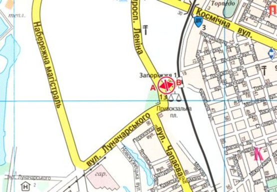 Схема рекламной плоскости по адресу Запорожский ж_д вокзал, пешеходный переход (платформы)