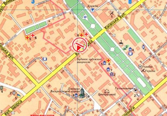 Схема рекламной плоскости по адресу Ивана Мазепы ул., 3