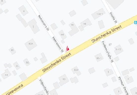 Схема рекламної площини за адресою Шевченко ул., 92