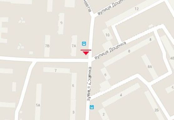 Схема рекламної площини за адресою Доценка ул., 7А