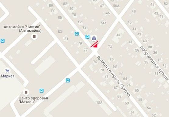 Схема рекламної площини за адресою Всехсвятской ул. - Генерала Пухова ул., 74