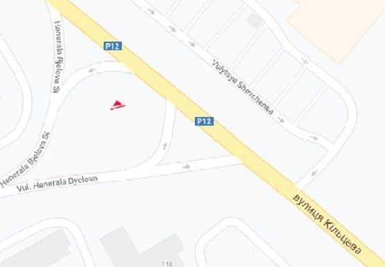 Схема рекламной плоскости по адресу Генерала Белова ул. - Кольцевая ул.