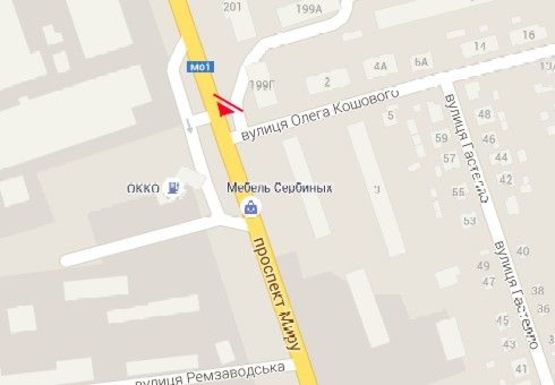 Схема рекламной плоскости по адресу Мира пр., 199