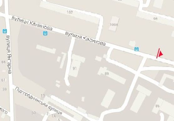 Схема рекламной плоскости по адресу Калиновая ул., 100а - ЗАЗ Дэу