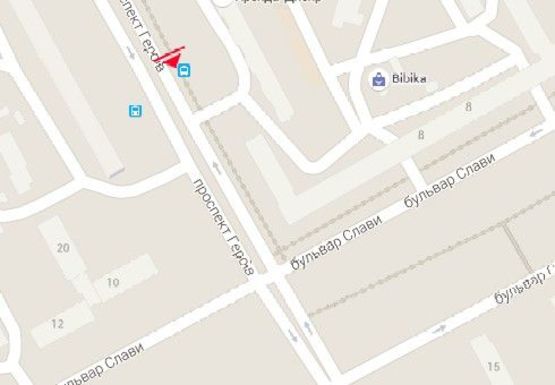 Схема рекламной плоскости по адресу Героев пр., 19