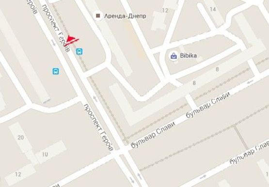 Схема рекламной плоскости по адресу Героев пр., 19