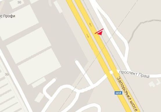 Схема рекламной плоскости по адресу Запорожское шоссе - Труда пр.