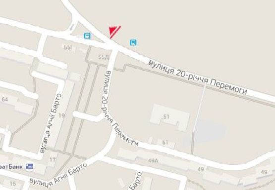 Схема рекламной плоскости по адресу 20-летия Победы пр., напротив д.51