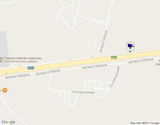 Схема рекламной плоскости по адресу с. Капітанівка, траса М-06 Київ-Чоп (Житомир), км 24+100 право