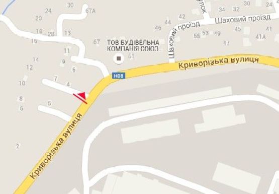 Схема рекламной плоскости по адресу Криворожская ул., 59