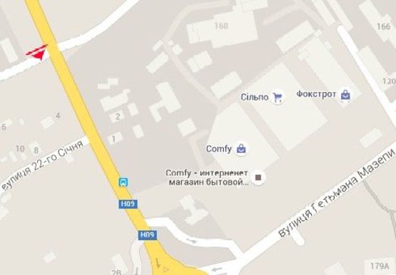 Схема рекламной плоскости по адресу Набережная им. Стефаника