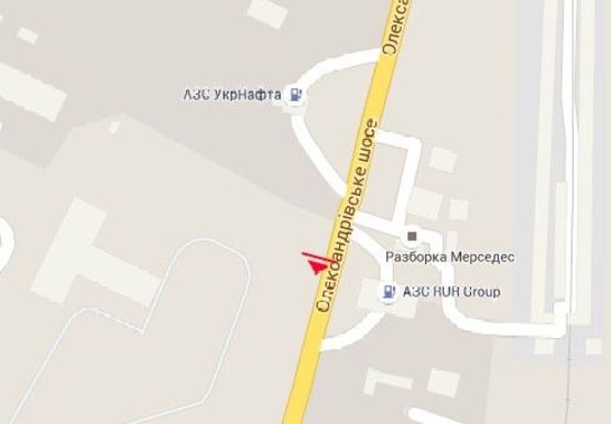 Схема рекламной плоскости по адресу Александрийское шоссе, 4, АЗС "РУР"