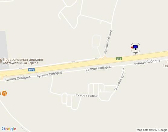 Схема рекламной плоскости по адресу с. Капітанівка, траса М-06 Київ-Чоп (Житомир), км 24+100 право