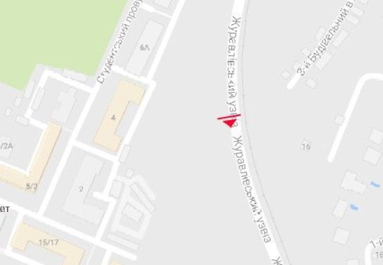 Схема рекламної площини за адресою Журавлевский спуск