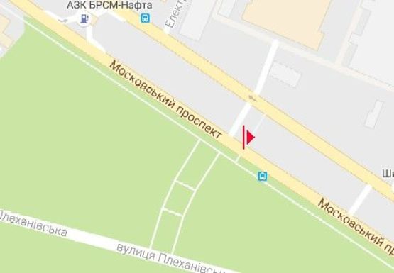 Схема рекламної площини за адресою Московский пр., 199 напротив - Электромеханический пер.